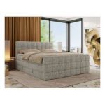 Łóżko kontynentalne - ALTIVO KING DUO - 200x200 - H3 - beżowy, struktura