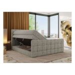 Łóżko kontynentalne - ALTIVO KING DUO - 200x200 - H4 - beżowy, struktura