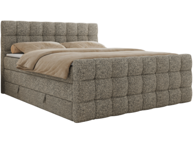 Łóżko kontynentalne - ALTIVO KING DUO - 200x200 - H4 - szary, struktura