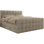 Łóżko kontynentalne - ALTIVO KING DUO - 120x200 - H3 - ciemnobeżowy, struktura