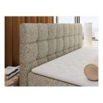 Łóżko kontynentalne - ALTIVO KING DUO - 160x200 - H3 - ciemnobeżowy, struktura
