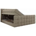 Łóżko kontynentalne - ALTIVO KING DUO - 200x200 - H3 - ciemnobeżowy, struktura