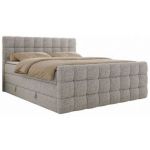 Łóżko kontynentalne - ALTIVO KING DUO - 120x200 - H3 - jasnoszary, struktura