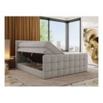 Łóżko kontynentalne - ALTIVO KING DUO - 140x200 - H3 - jasnoszary, struktura