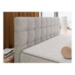 Łóżko kontynentalne - ALTIVO KING DUO - 160x200 - H3 - jasnoszary, struktura