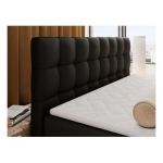 Łóżko kontynentalne - ALTIVO KING DUO - 200x200 - H3 - czarny, ekoskóra