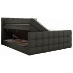 Łóżko kontynentalne - ALTIVO KING DUO - 120x200 - H3 - szary, ekoskóra