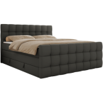 Łóżko kontynentalne - ALTIVO KING DUO - 200x200 - H4 - szary, ekoskóra