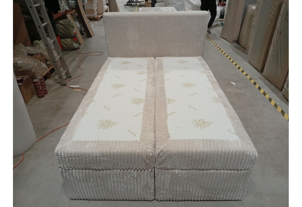 Łóżko kontynentalne TILIANO 140x200 - Tilia 01 - beżowy - OUTELTU