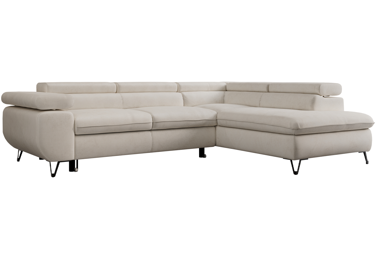 Narożnik PETER L - Paros 01 - beżowy - OUTLETU