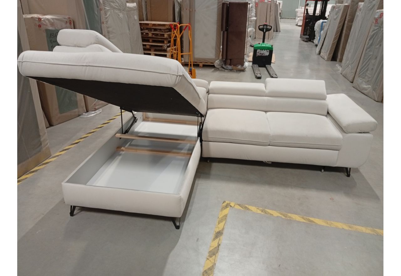 Narożnik PETER L - Paros 01 - beżowy - OUTLETU