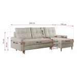 Narożnik COLIN L - Paros 01 - beżowy - OUTLETU