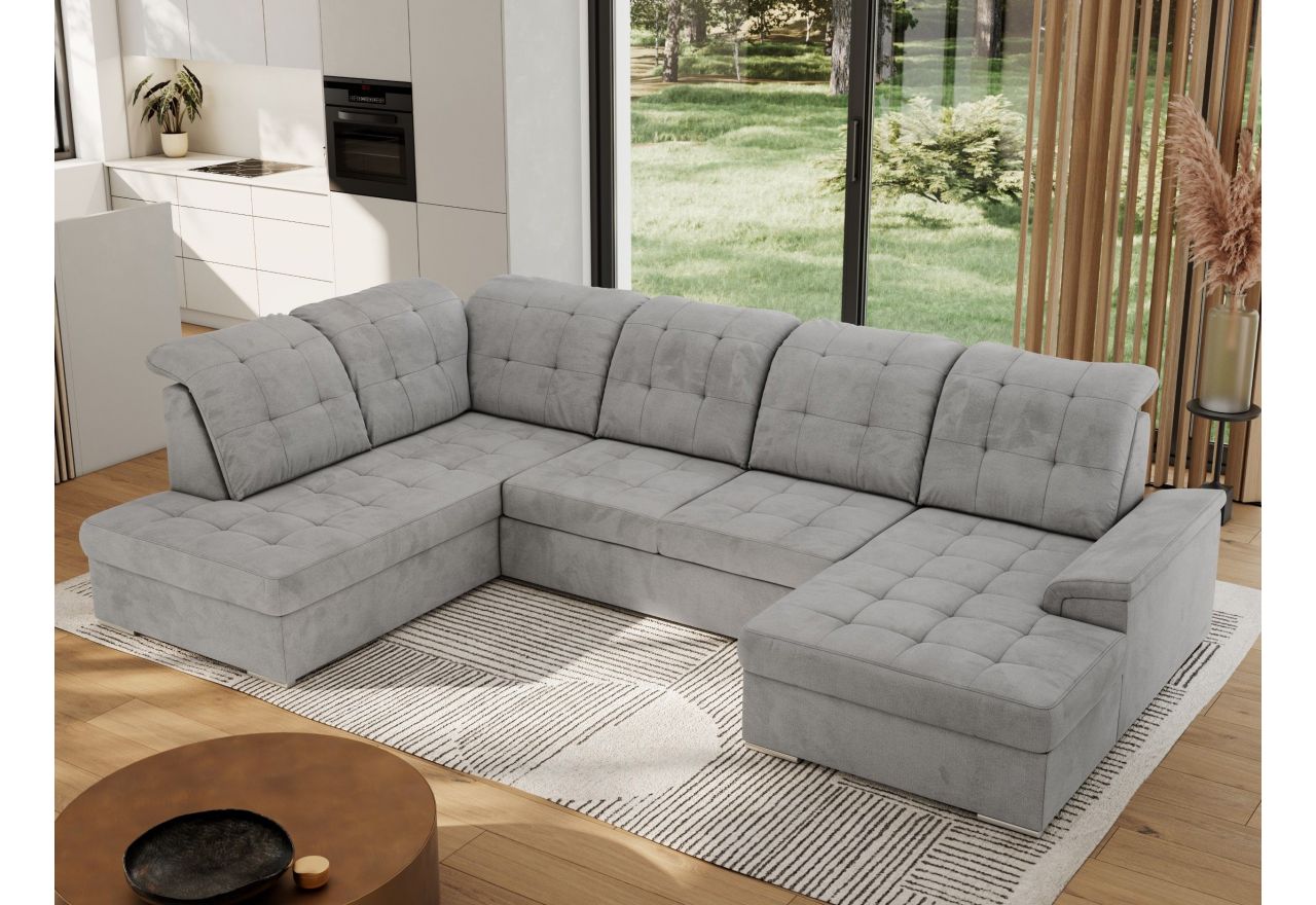 Narożnik MADRITO U - Monolith 84 - jasny szary - OUTETLU