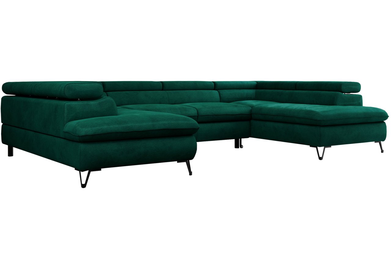 Narożnik PETER U - Monolith 37 - zielony - OUTLETU