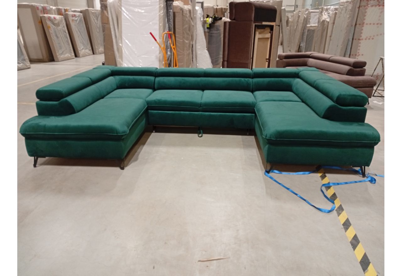 Narożnik PETER U - Monolith 37 - zielony - OUTLETU