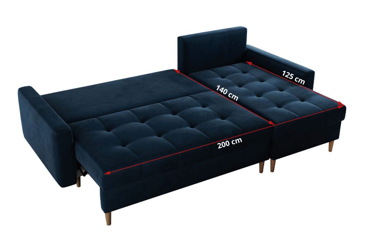 Narożnik COLIN L - Monolith 77 - granatowy - OUTLET