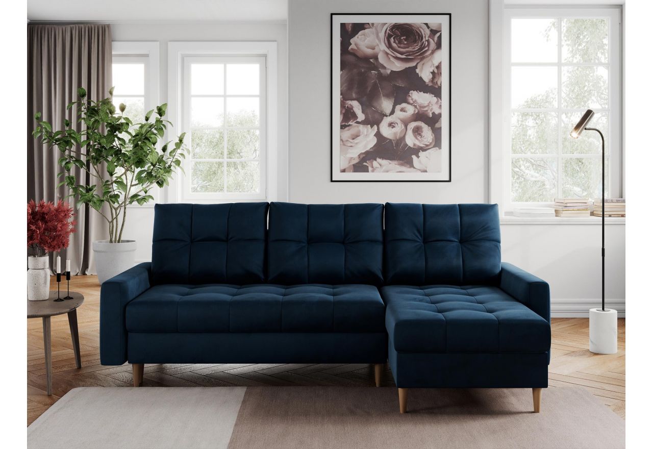 Narożnik COLIN L - Monolith 77 - granatowy - OUTLET