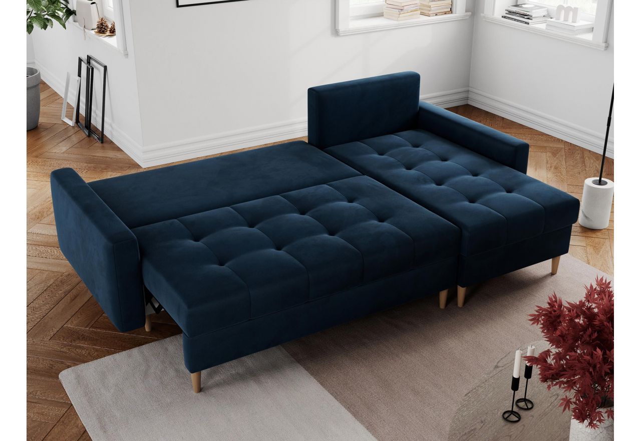 Narożnik COLIN L - Monolith 77 - granatowy - OUTLET