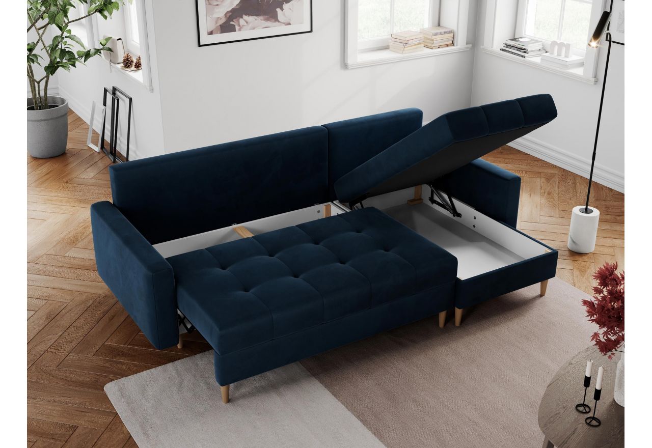 Narożnik COLIN L - Monolith 77 - granatowy - OUTLET