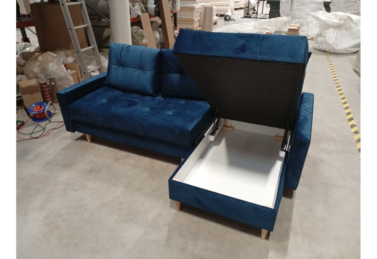 Narożnik COLIN L - Monolith 77 - granatowy - OUTLET