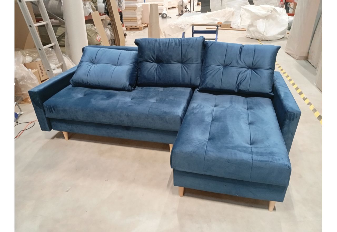 Narożnik COLIN L - Monolith 77 - granatowy - OUTLET