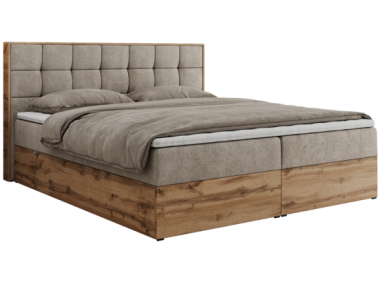 Łóżko kontynentalne ALBERO 1 180x200 - Matana 17 - beżowy - OUTLET