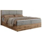 Łóżko kontynentalne ALBERO 2 200x200 - Matana 01 - jasny szary - OUTLET