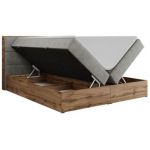 Łóżko kontynentalne ALBERO 2 200x200 - Matana 01 - jasny szary - OUTLET