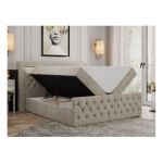 Łóżko kontynentalne GOLD 9 200x200 - Matana 17 - beżowy - OUTLET