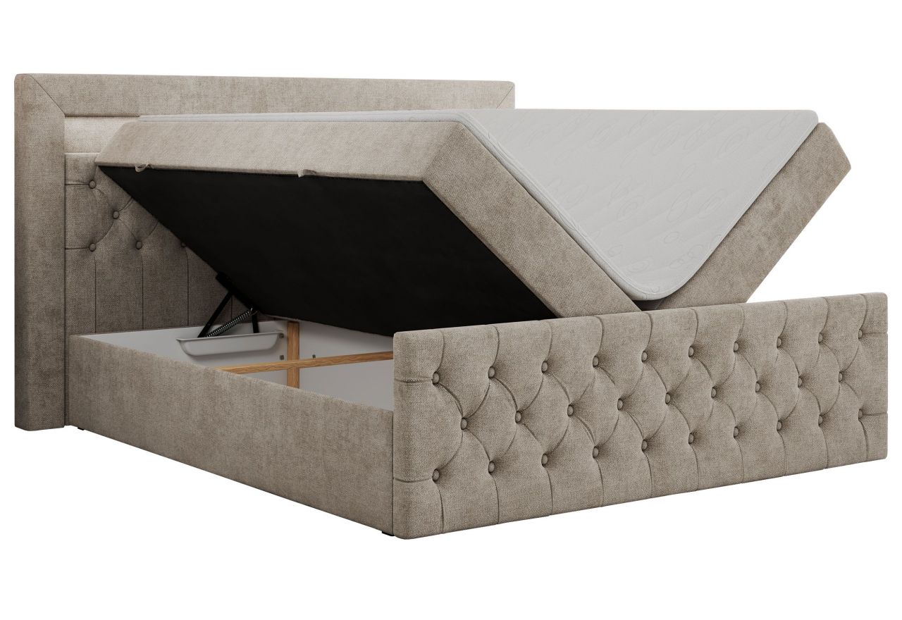 Łóżko kontynentalne GOLD 9 200x200 - Matana 17 - beżowy - OUTLET