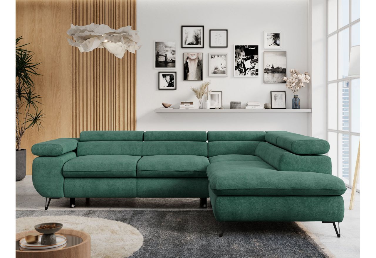 Narożnik PETER L - Matana 23 - zielony - OUTLET