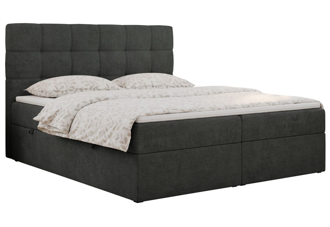 Łóżko kontynentalne ERNI 120x200 - Matana 05 - ciemny szary - OUTLET