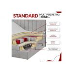 Łóżko kontynentalne KING DOREN 200x200 - Soft 34 - brązowa ekoskóra - OUTLET