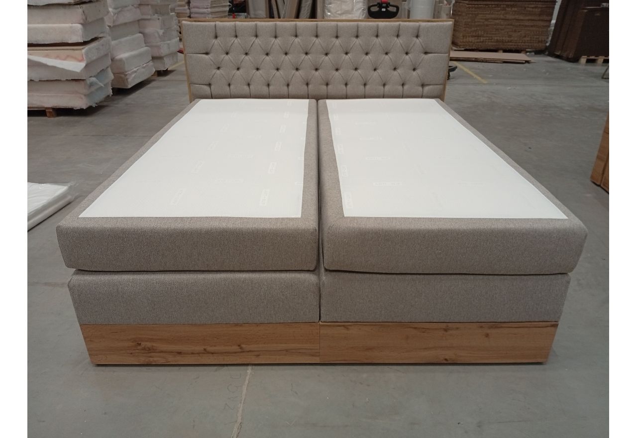 Łóżko kontynentalne AMORE KING 180x200 - Matana 17 - beżowy - OUTLETU