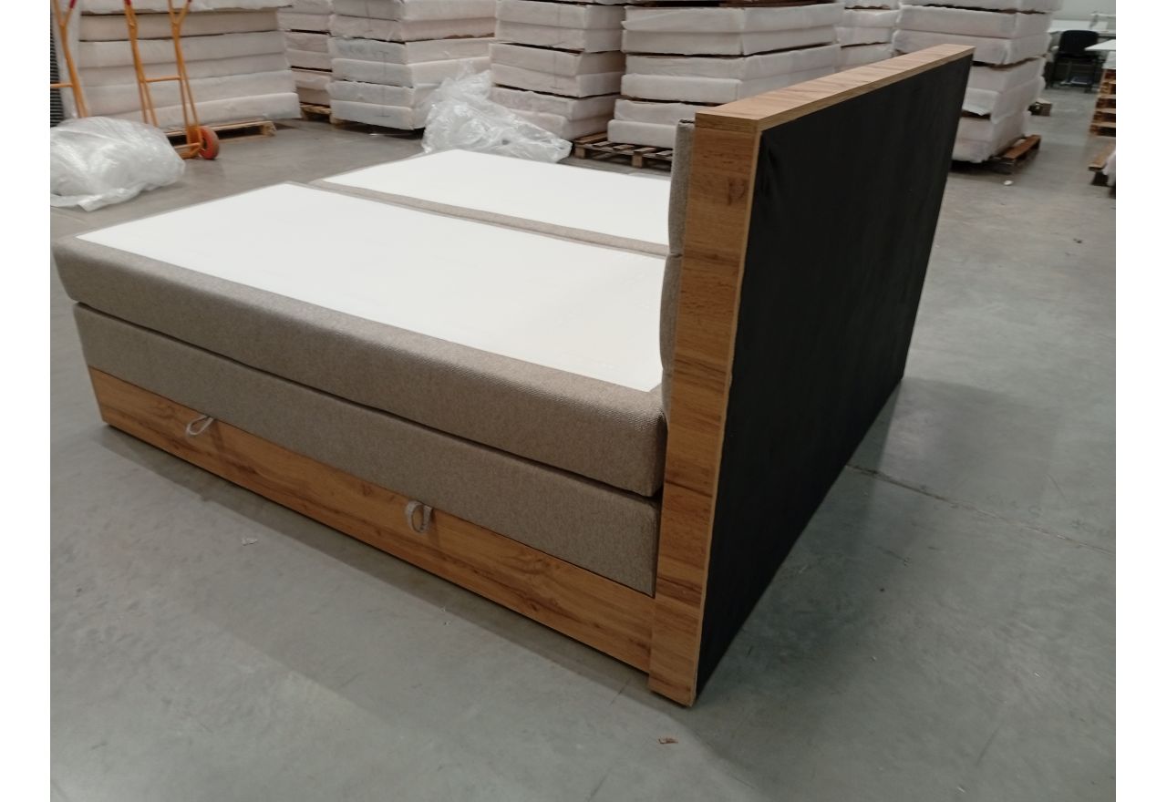 Łóżko kontynentalne AMORE KING 180x200 - Matana 17 - beżowy - OUTLETU