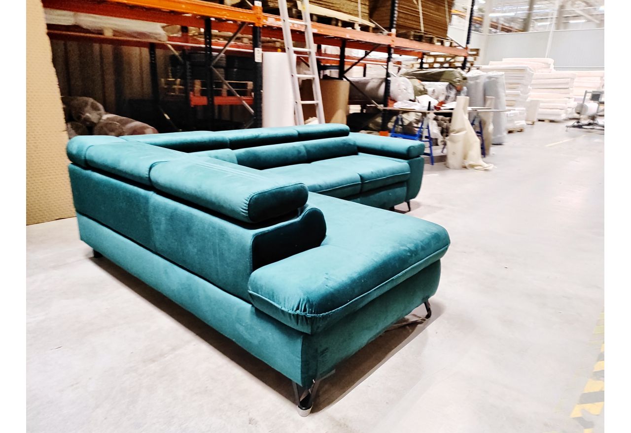 Narożnik PETER L - Monolith 37 - zielony - OUTLETU