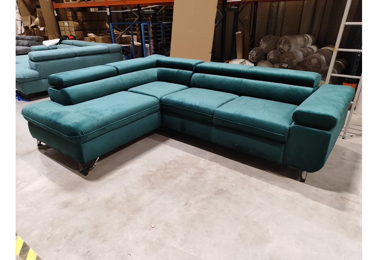 Narożnik PETER L - Monolith 37 - zielony - OUTLETU