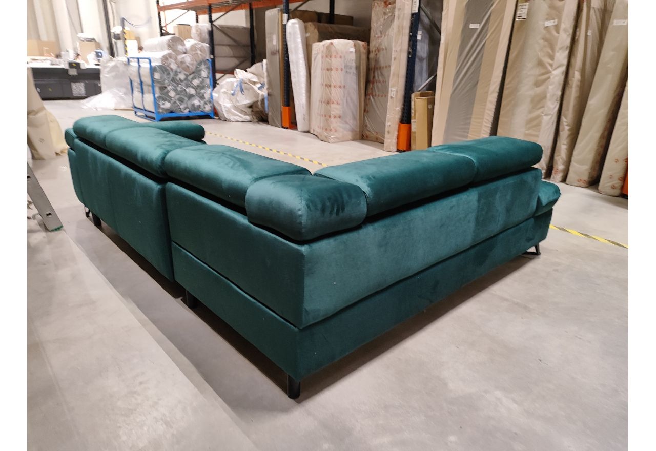 Narożnik PETER L - Monolith 37 - zielony - OUTLETU