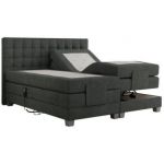 Łóżko kontynentalne, elektrycznie sterowane z pilota - ELECTRO 180x200 - H3 - ciemnoszary, struktura