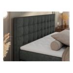 Łóżko kontynentalne, elektrycznie sterowane z pilota - ELECTRO 140x200 - H4 - ciemnoszary, struktura