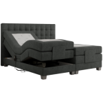 Łóżko kontynentalne, elektrycznie sterowane z pilota - ELECTRO 200x200 - H4 - ciemnoszary, struktura