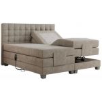 Łóżko kontynentalne, elektrycznie sterowane z pilota - ELECTRO 180x200 - H4 - beżowy, struktura