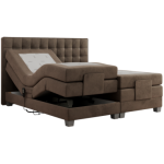 Łóżko kontynentalne, elektrycznie sterowane z pilota - ELECTRO 180x200 - H4 - brązowy, welwet