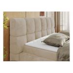 Łóżko kontynentalne NIRA 180x200 - H4 - kremowy, plusz