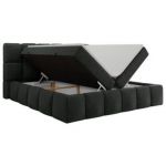 Łóżko kontynentalne NIRA 140x200 - H3 - ciemnoszary, struktura