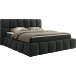 Łóżko kontynentalne NIRA 160x200 - H3 - ciemnoszary, struktura