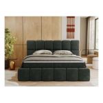 Łóżko kontynentalne NIRA 140x200 - H4 - ciemnoszary, struktura