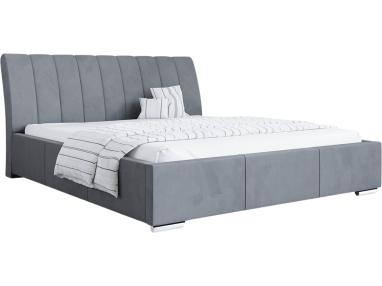 Tapicerowane łóżko z możliwością wyboru tkaniny do sypialni - MARLEN / Monolith 25102