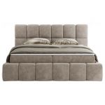 Łóżko kontynentalne NIRA 180x200 - H4 - beżowy, struktura