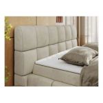 Łóżko kontynentalne NIRA 200x200 - H3 - beżowy, welwet